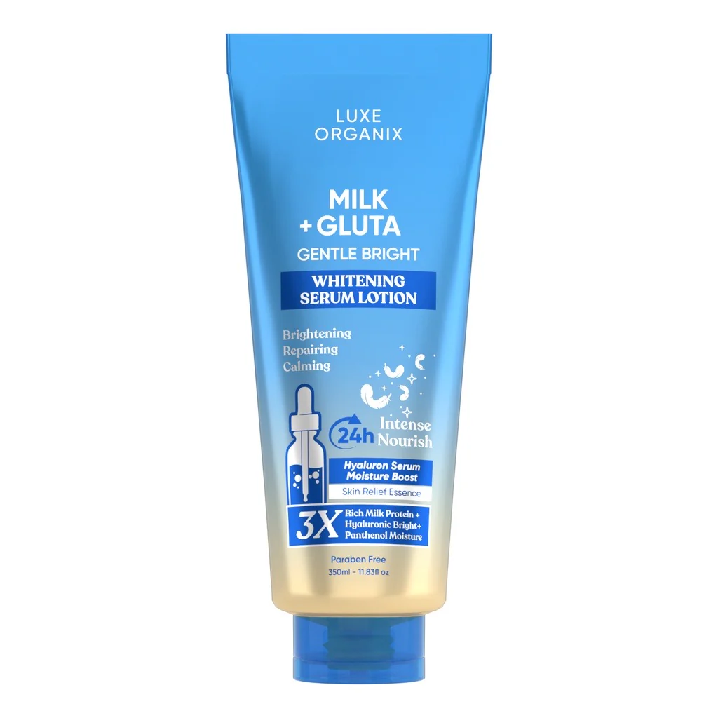 Luxe Organix Milk + Gluta Gentle Bright Whitening Serum Lotion