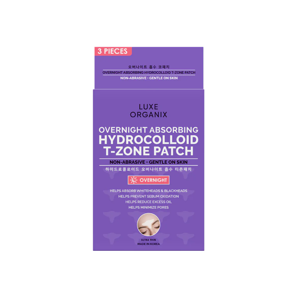 Luxe Organix Overnight Absorbing Hydrocolloid T-Zone Patch (3pcs)
