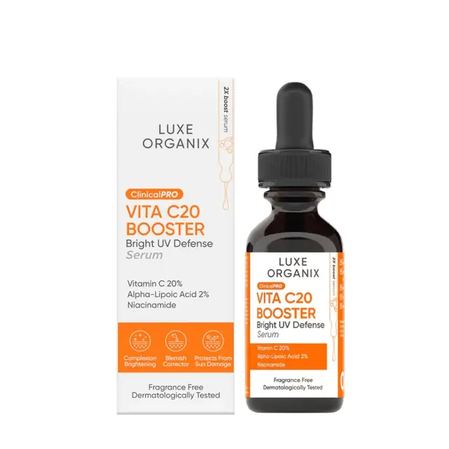Luxe Organix ClinicalPro Vita C20 Booster Bright UV Defense Serum