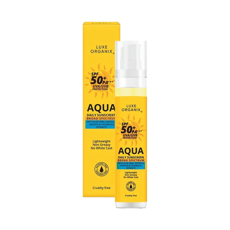 Aqua Daily Sunscreen with SPF 50+ PA*** UVA/UVB Protection