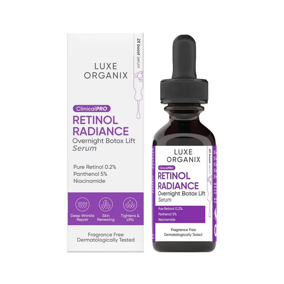 Luxe Organix ClinicalPro Retinol Radiance Overnight Botox Lift Serum