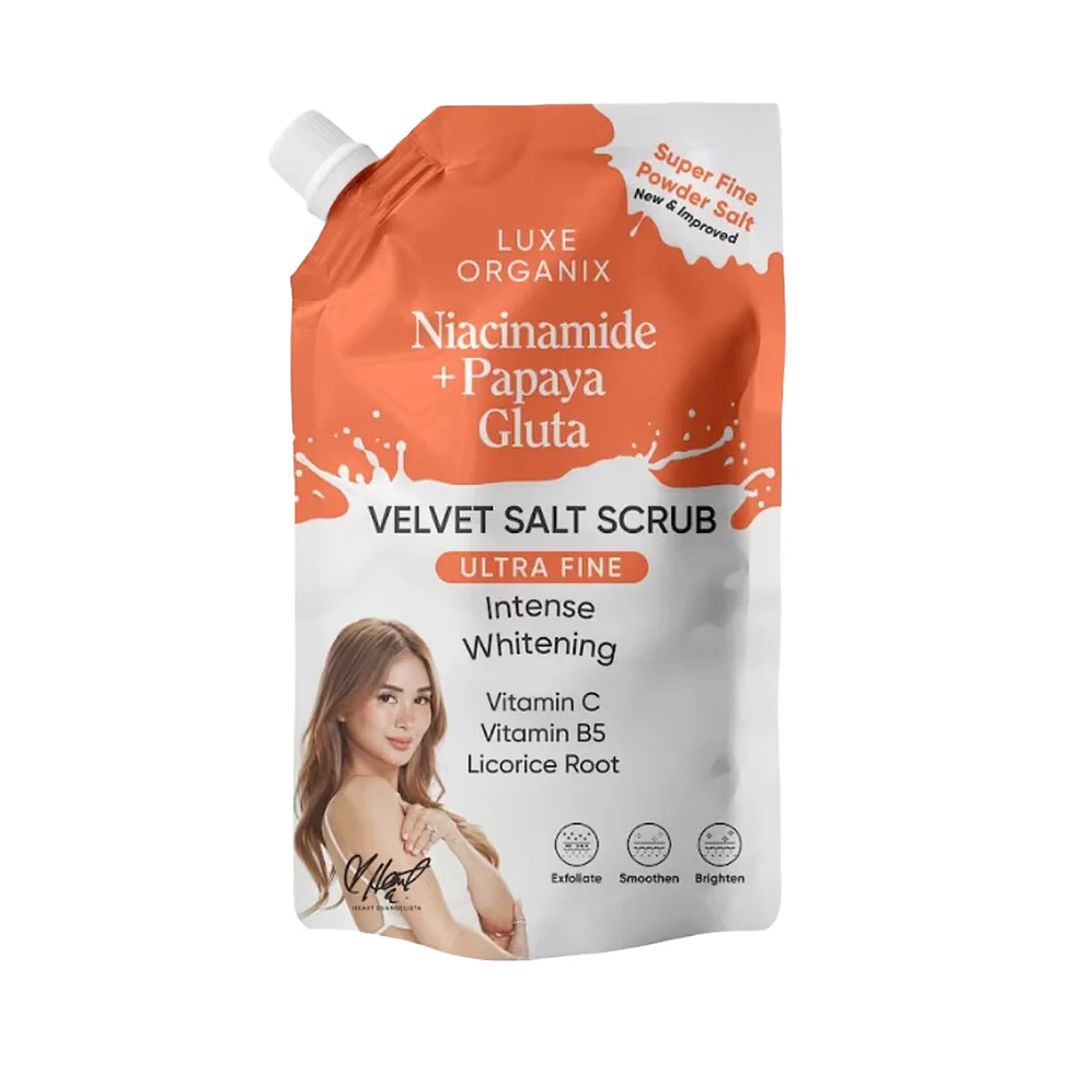 Luxe Organix Niacinamide + Papaya Gluta Velvet Salt Scrub 300g