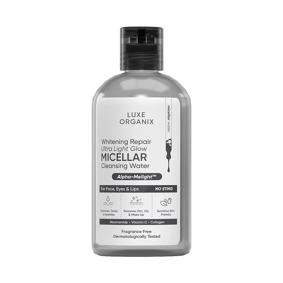 Luxe Organix Whitening Repair Ultra Light Glow Micellar Cleansing Beauty Water 300mL