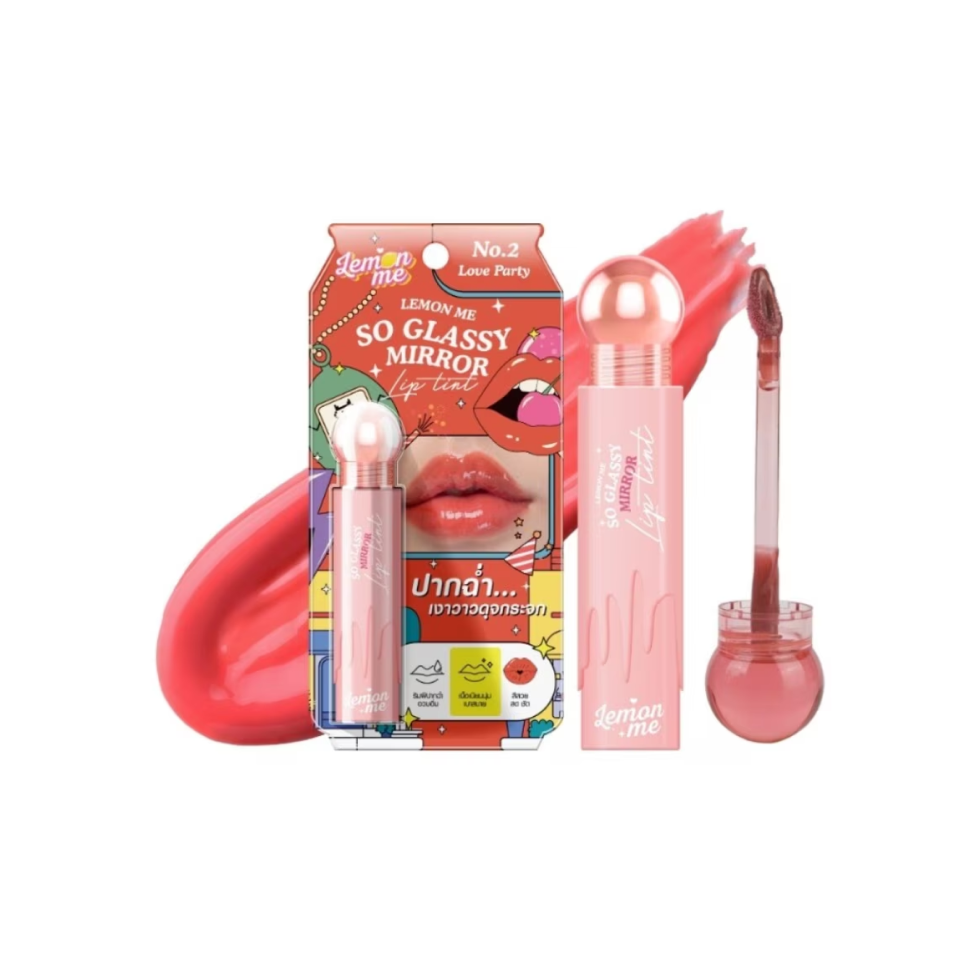 Lemon Me So Glassy Mirror Lip Tint 02 Love Party