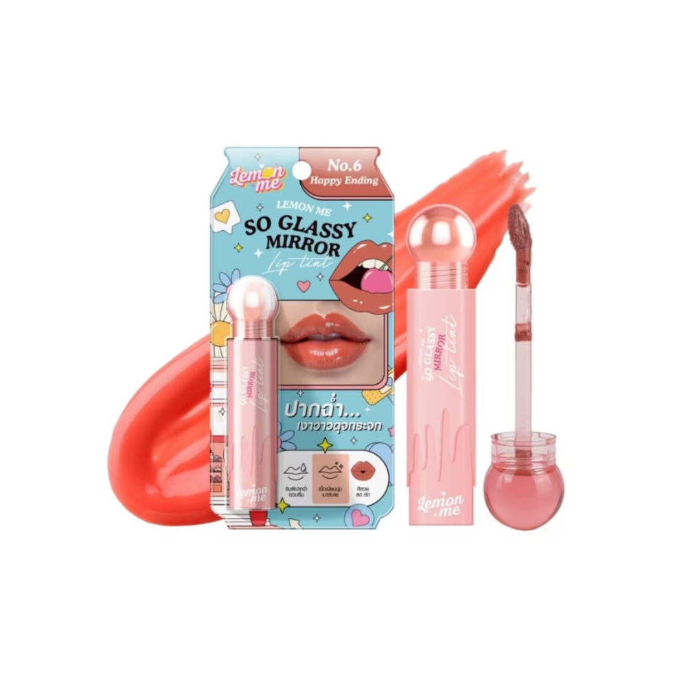 Lemon Me So Glassy Mirror Lip Tint 06 Happy Ending