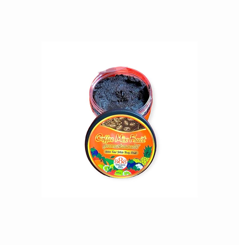 888 Coffee Mix Fruit Total White Body Scrub