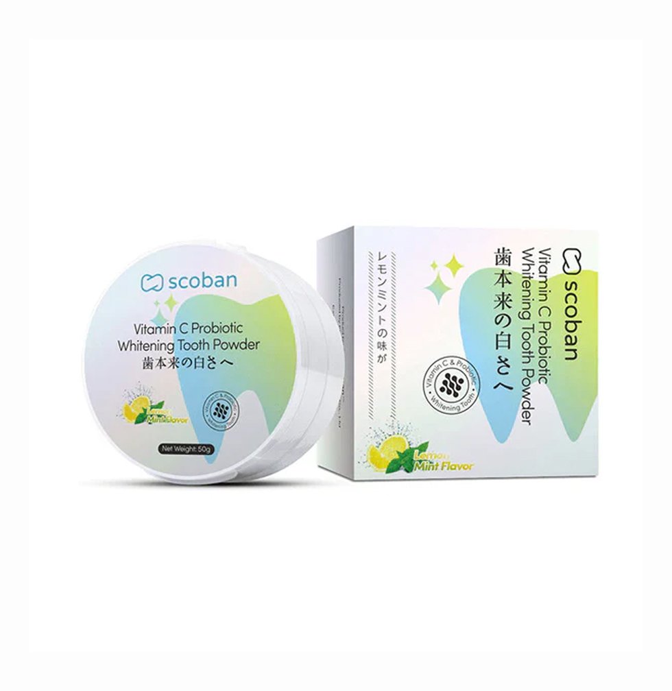Scoban Vitamin c Probiotic Whitening Tooth Powder