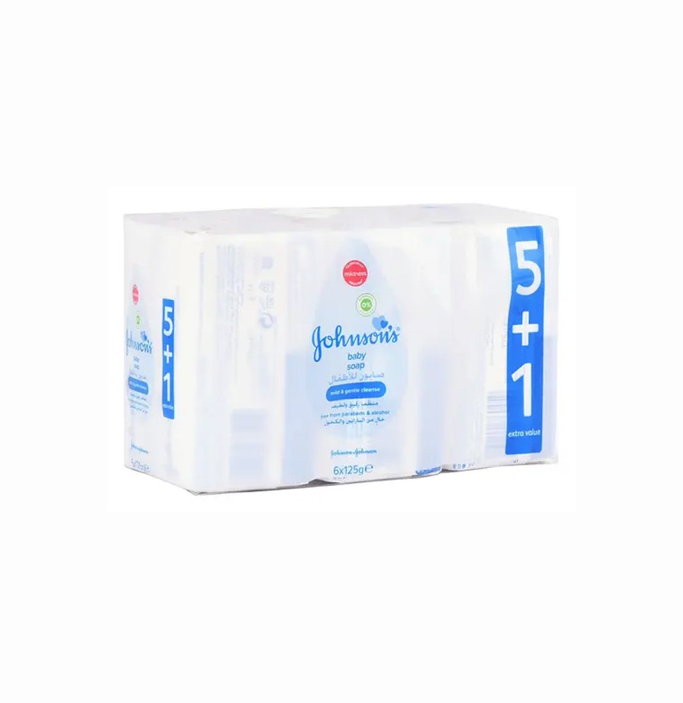 Johnson's Baby Soap - 125g x 72 pcs | 5+1 Value Pack