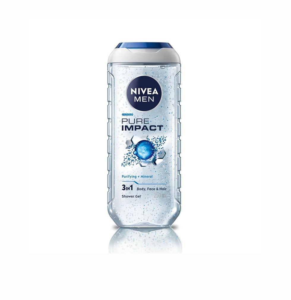 Nivea Pure Impact 3 in 1 Shower Gel- 250ml