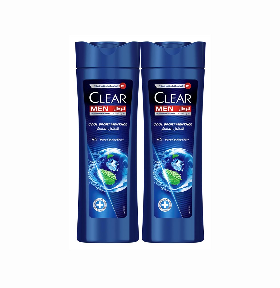 Clear Men Cool Sport Menthol Anti Dandruff Shampoo - 350ml x 12 pcs