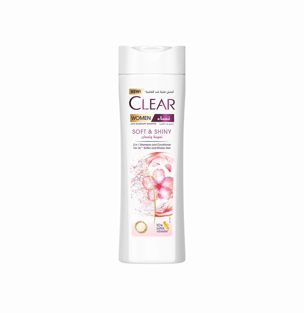 Clear Women Soft & Shiny Anti Dandruff Shampoo - 400ml x 12 pcs