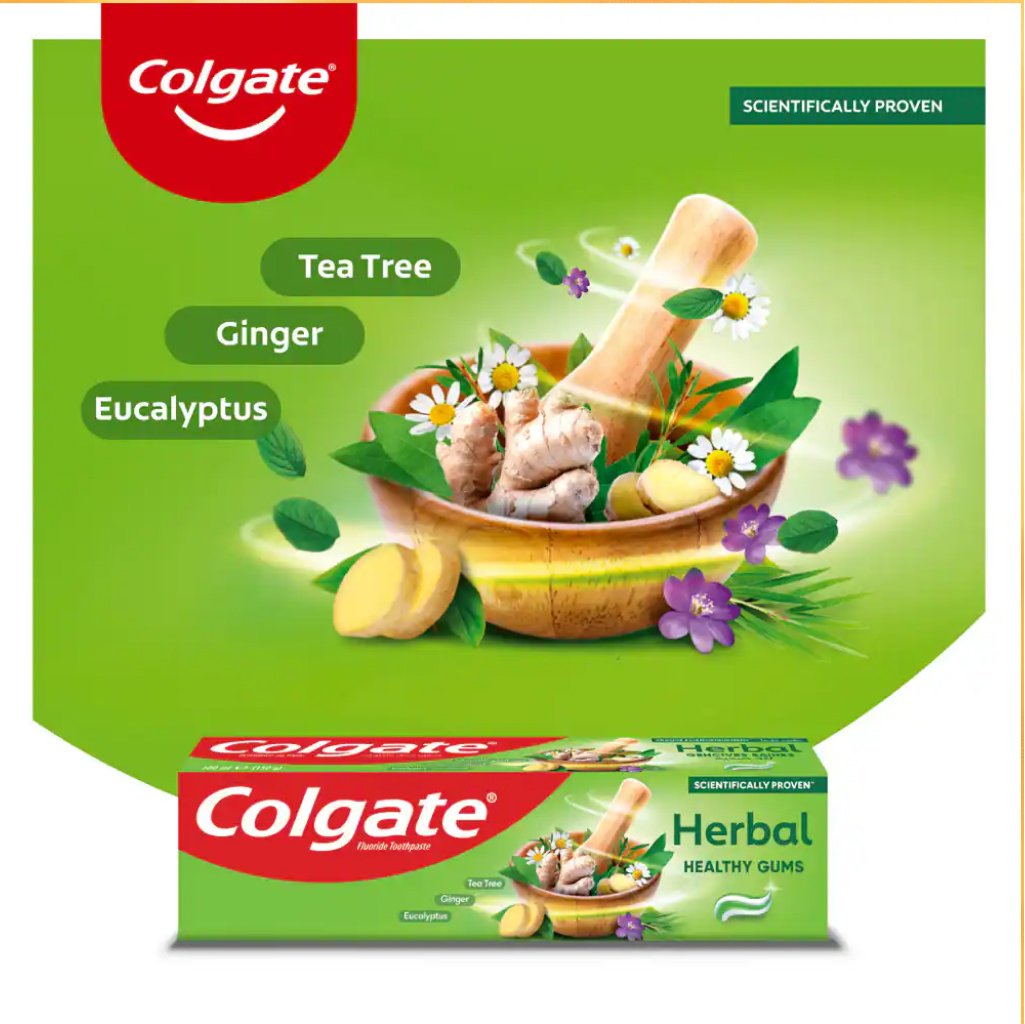 Colgate Herbal Healthy Gums Fluoride Toothpaste 4 x 100ml - 18 pcs