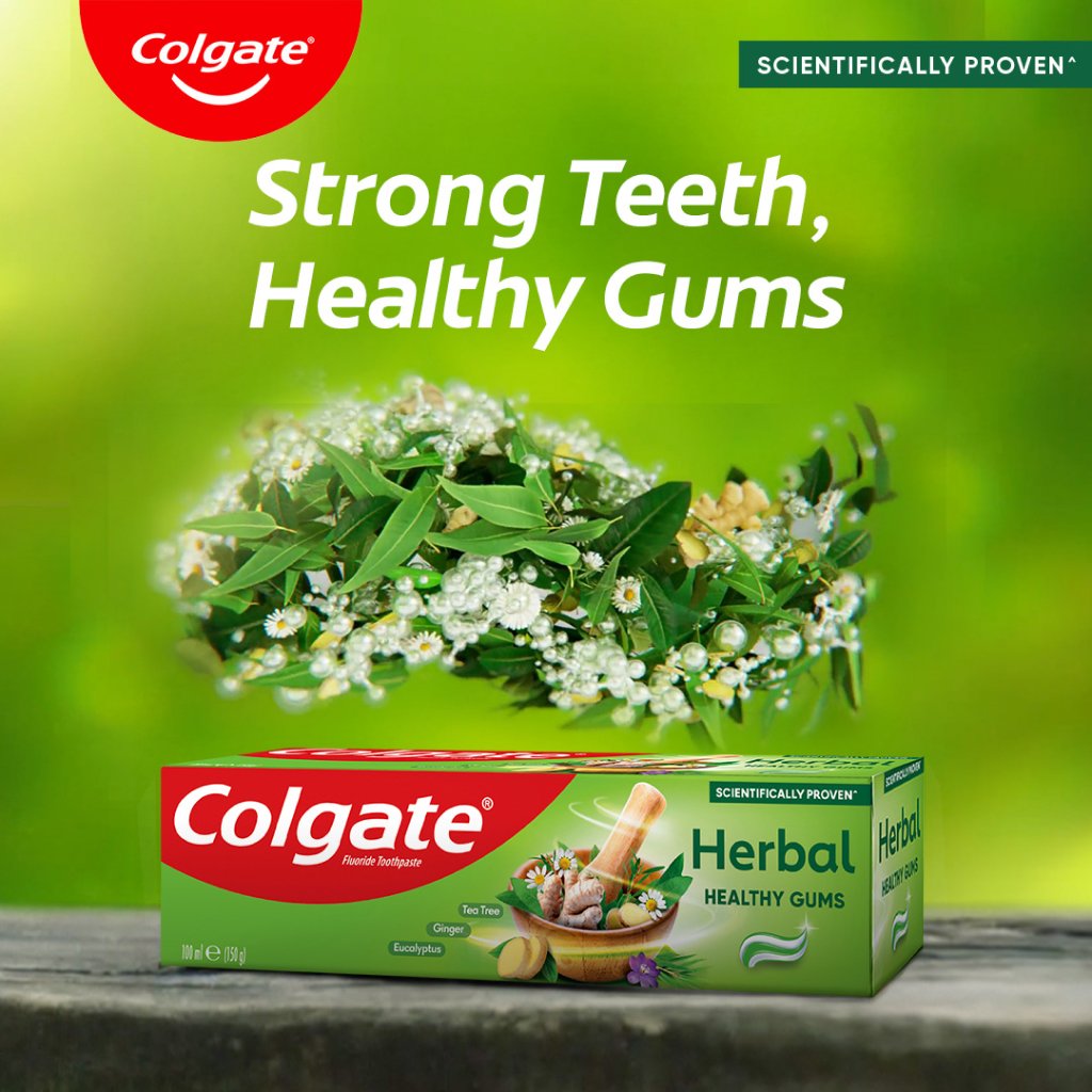 Colgate Herbal Healthy Gums Fluoride Toothpaste 4 x 100ml - 18 pcs