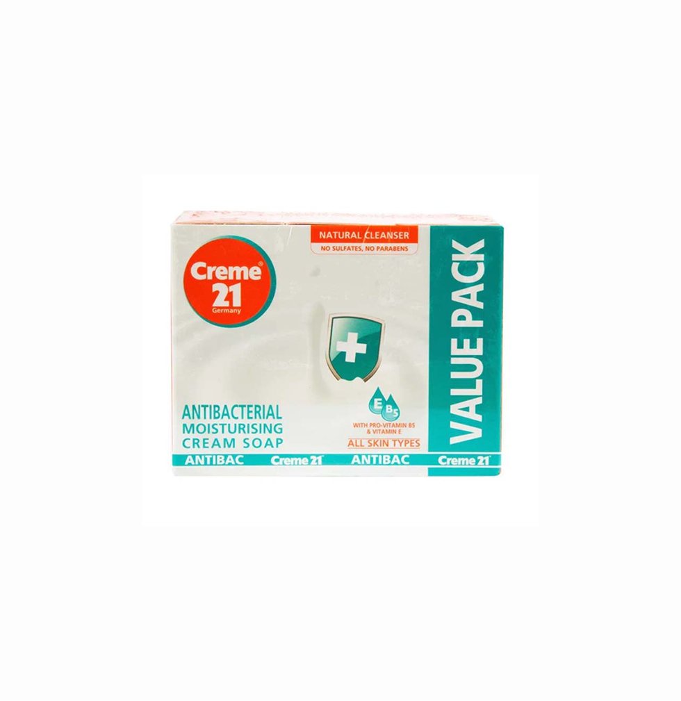 Creme 21 Antibacterial Moisturizing Cream Soap Pack Of 4 - 125g x 72 pcs