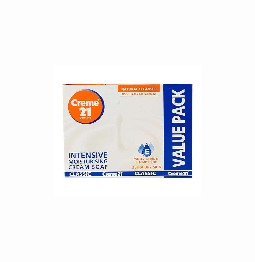 Creme 21 Intensive Moisturizing Cream Soap Pack Of 4 - 125g x 72 pcs