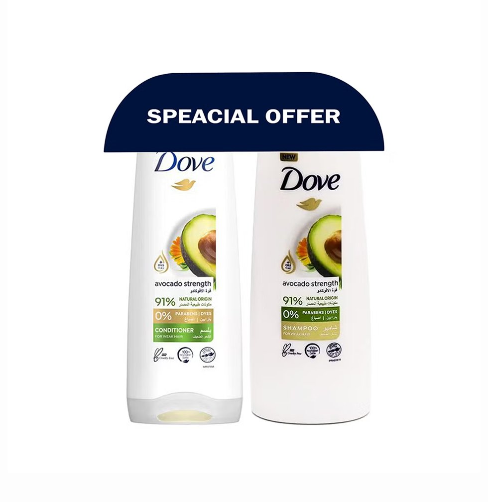 Dove Avocado Strength Shampoo + Conditioner - 400ml (Pack of 2)