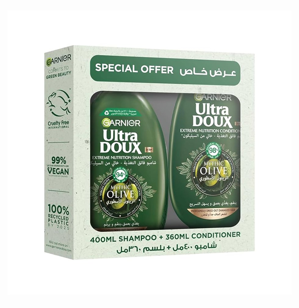 Garnier Ultra Doux Extreme Nutrition Shampoo 400ml + Conditioner 360ml