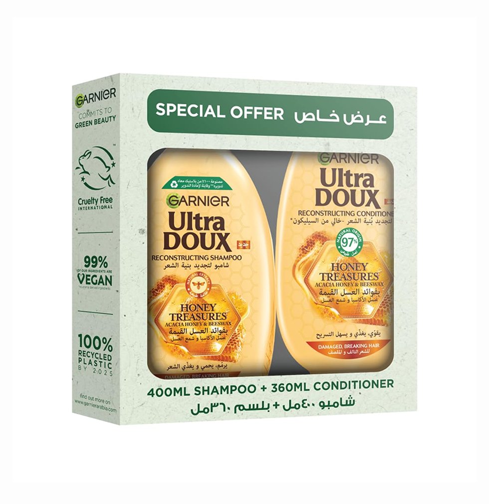Garnier Ultra Doux Reconstructing Shampoo 400ml + Conditioner 360ml