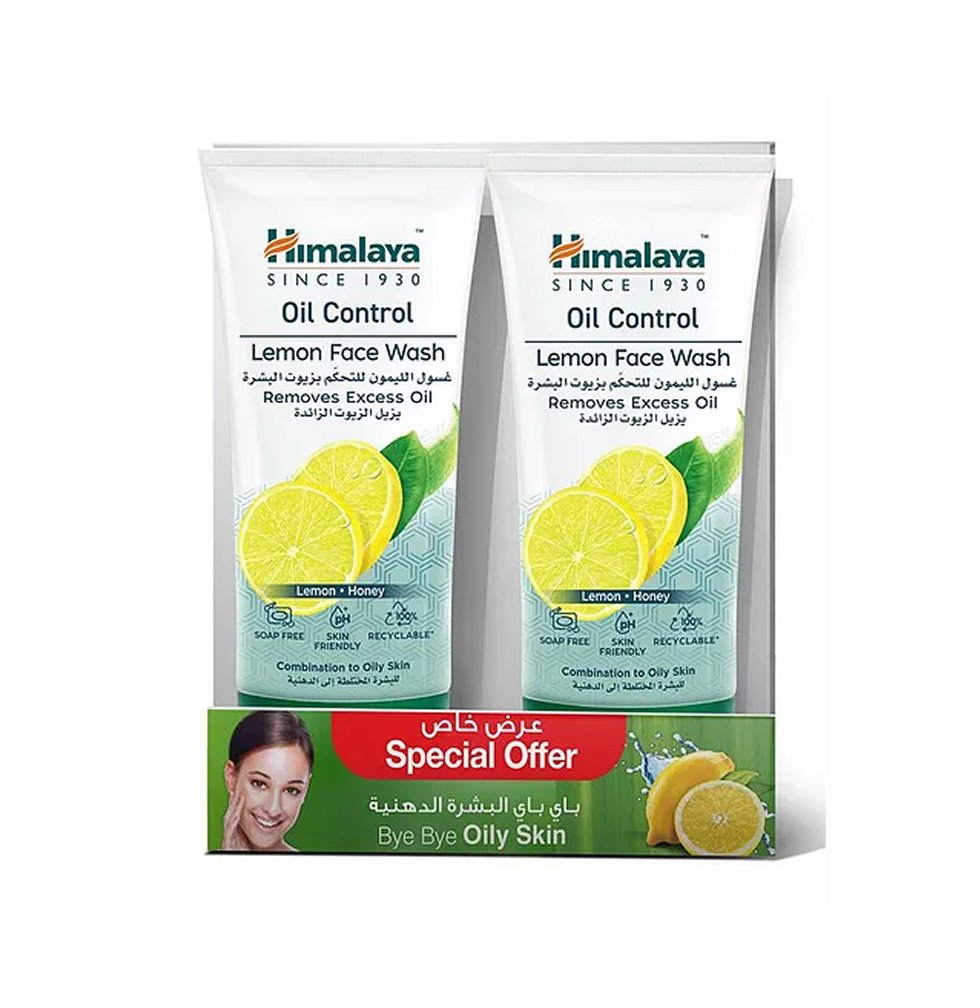Himalaya Oil Control Lemon Face Wash 2 x 150ml
