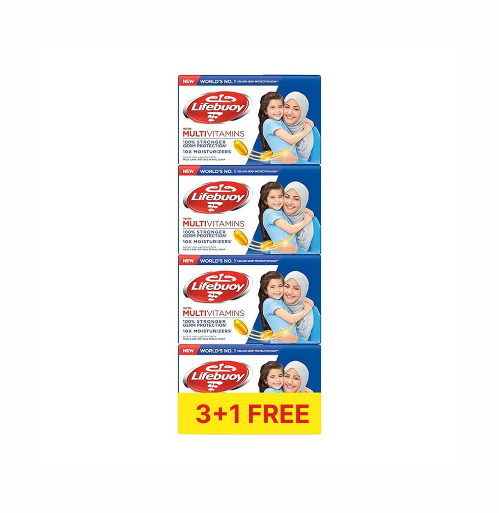 Lifebuoy 3+1 Soap With Multi Vitamins - 160g x 48 pcs