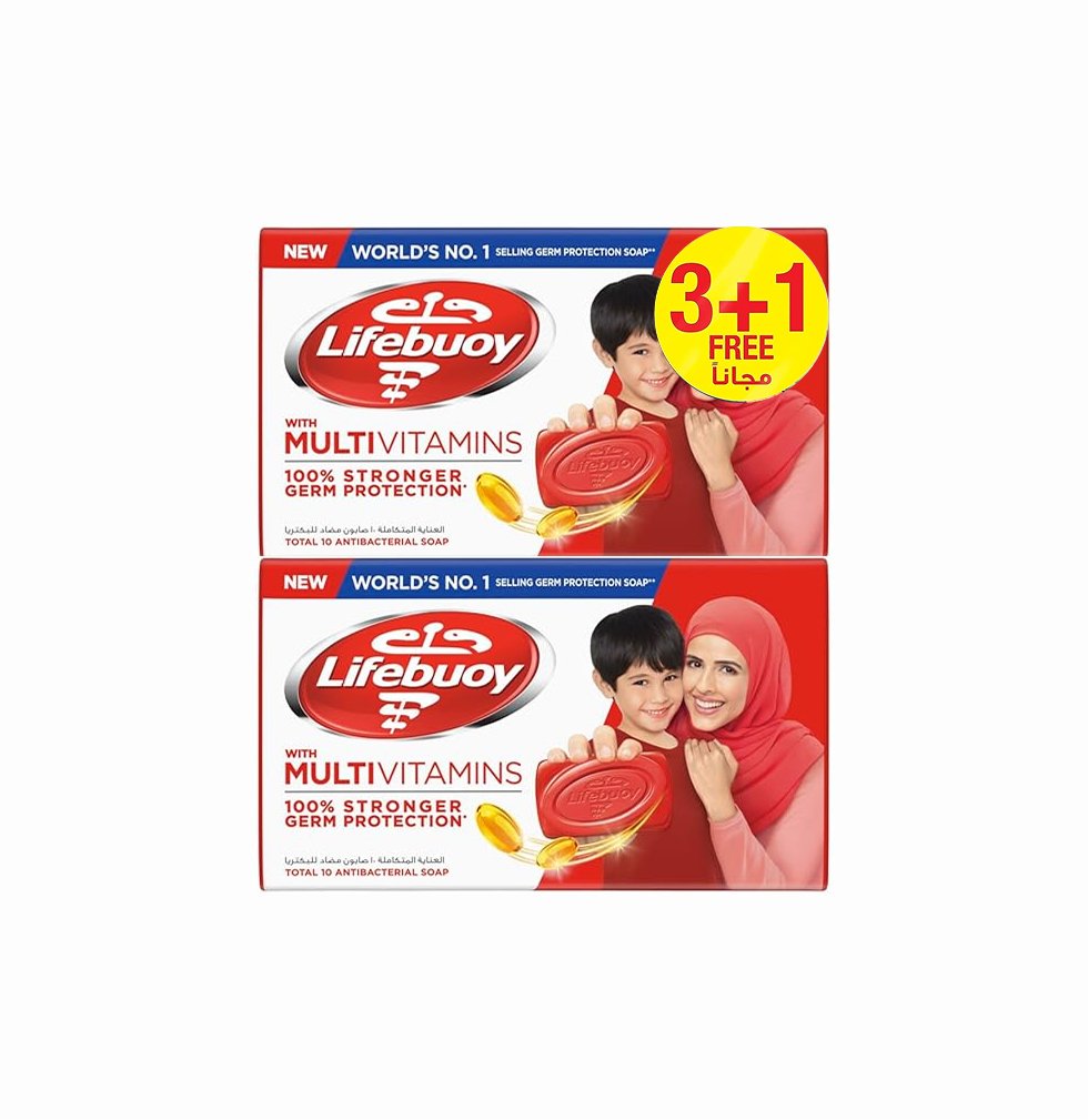 Lifebuoy Antibacterial Soap 3+1 - 160g x 48 pcs