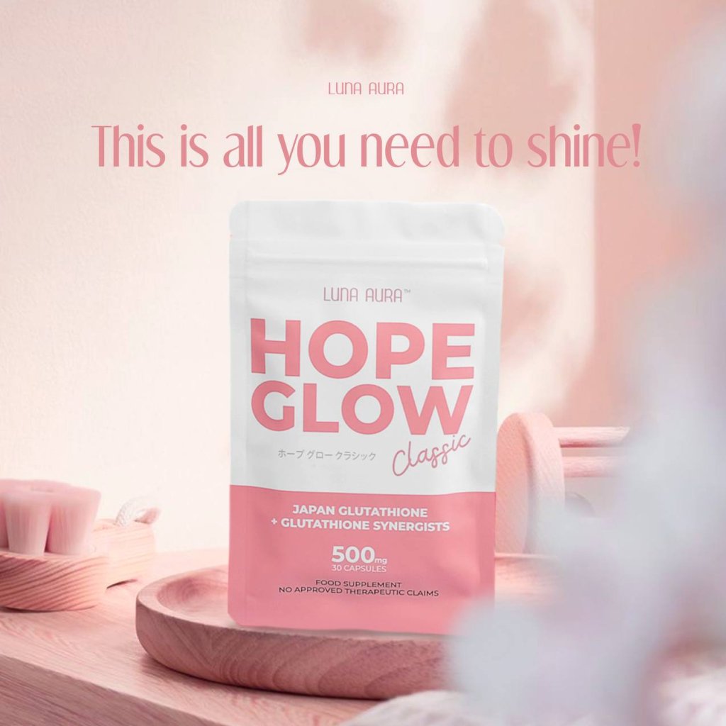 Luna Aura Hope Glow Classic Japan Glutathione + Glutathione Synergistic 500mg - 30 Capsules