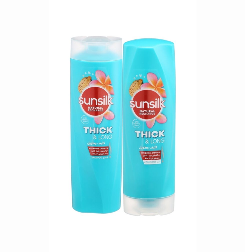 Sunsilk Natural Recharge Thick & Long Shampoo 400ml + Conditioner 320ml