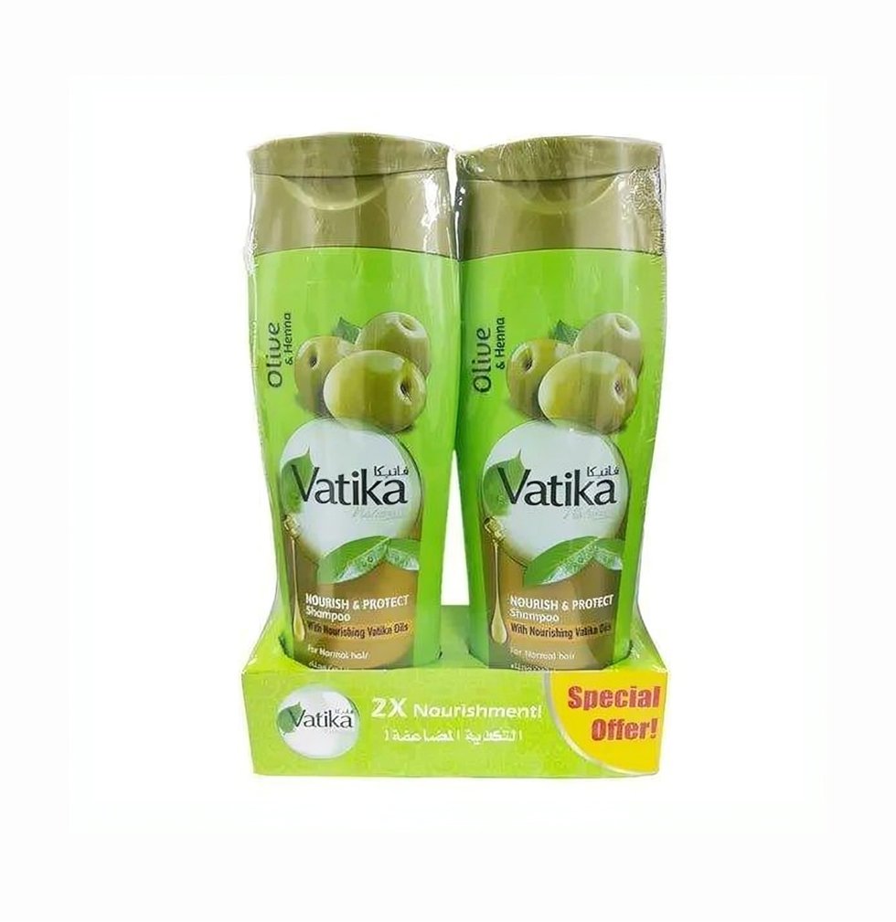 Vatika Olive & Henna Nourish & Protect Shampoo 2 X 400ml - 6 pcs