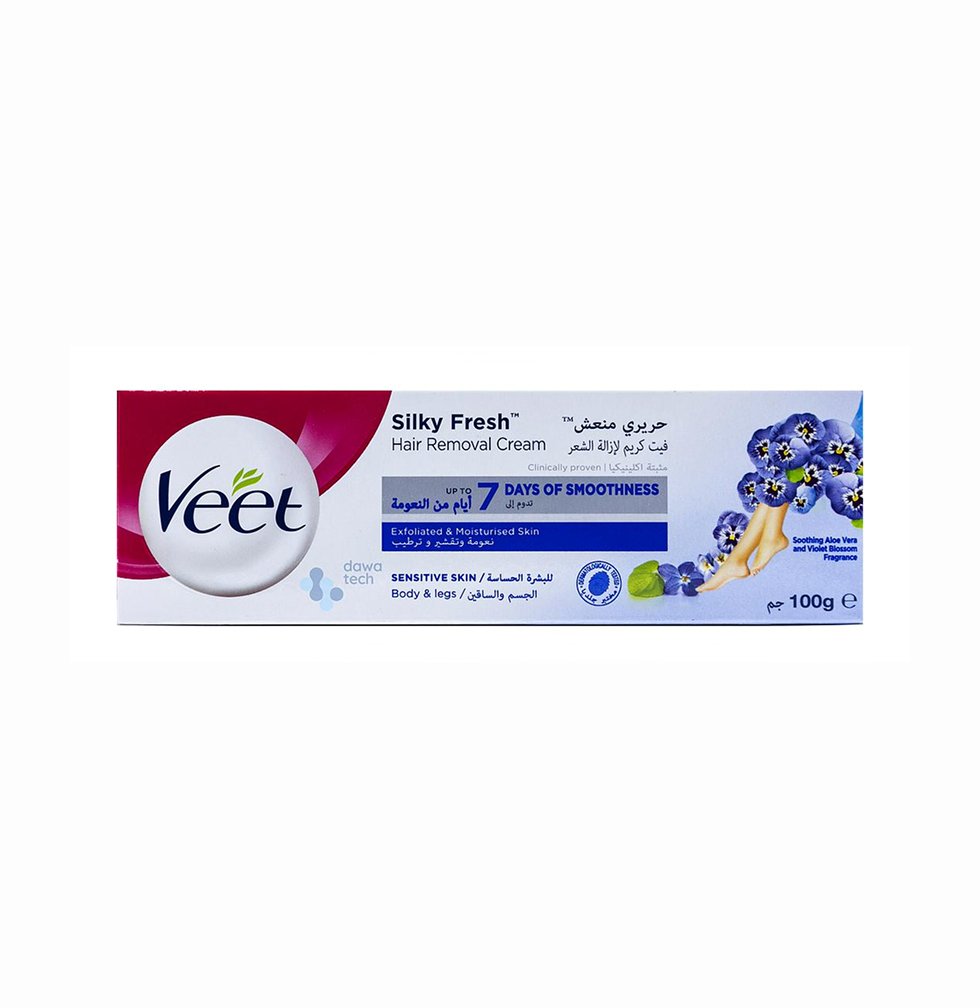 Veet Silky Fresh Hair Removal Cream For Sensitive Skin - 100g