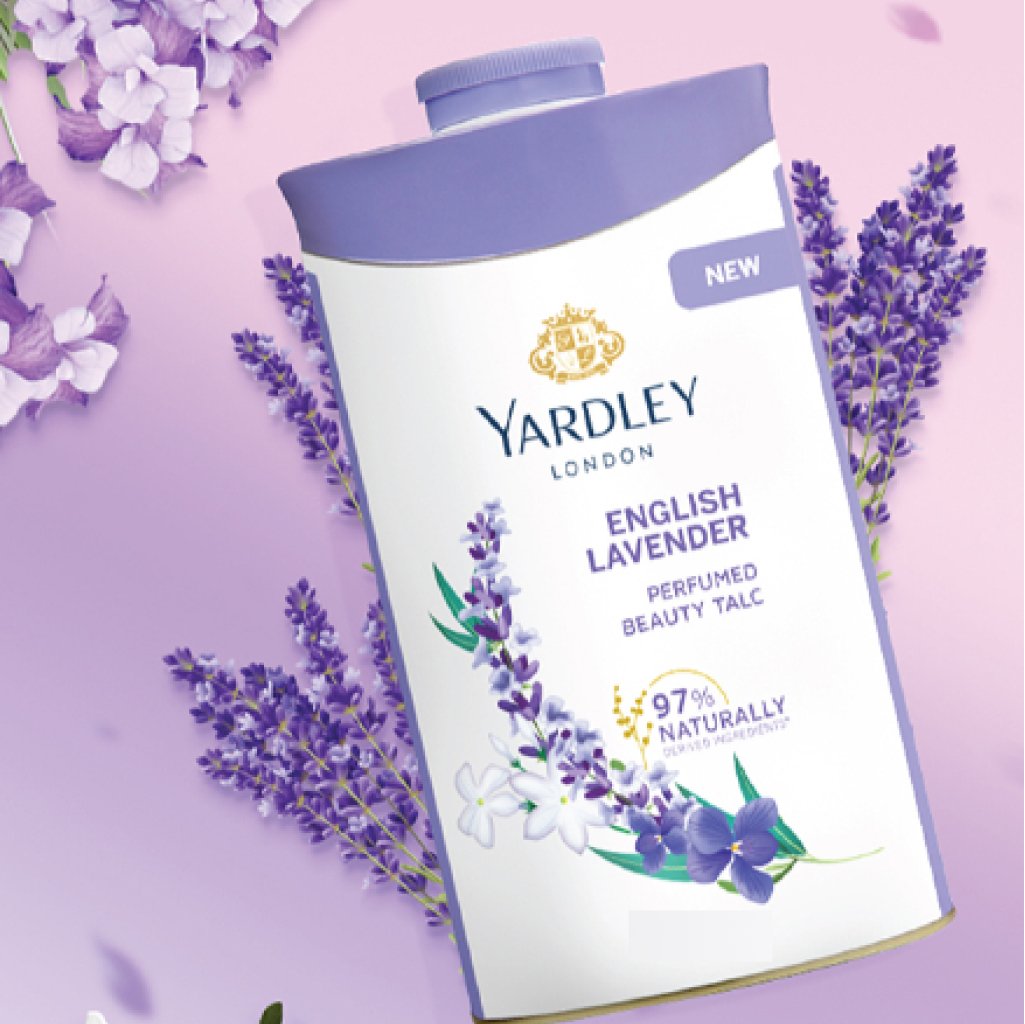 Yardley London English Rose & Lavender Perfumed Talc - 250g x 2
