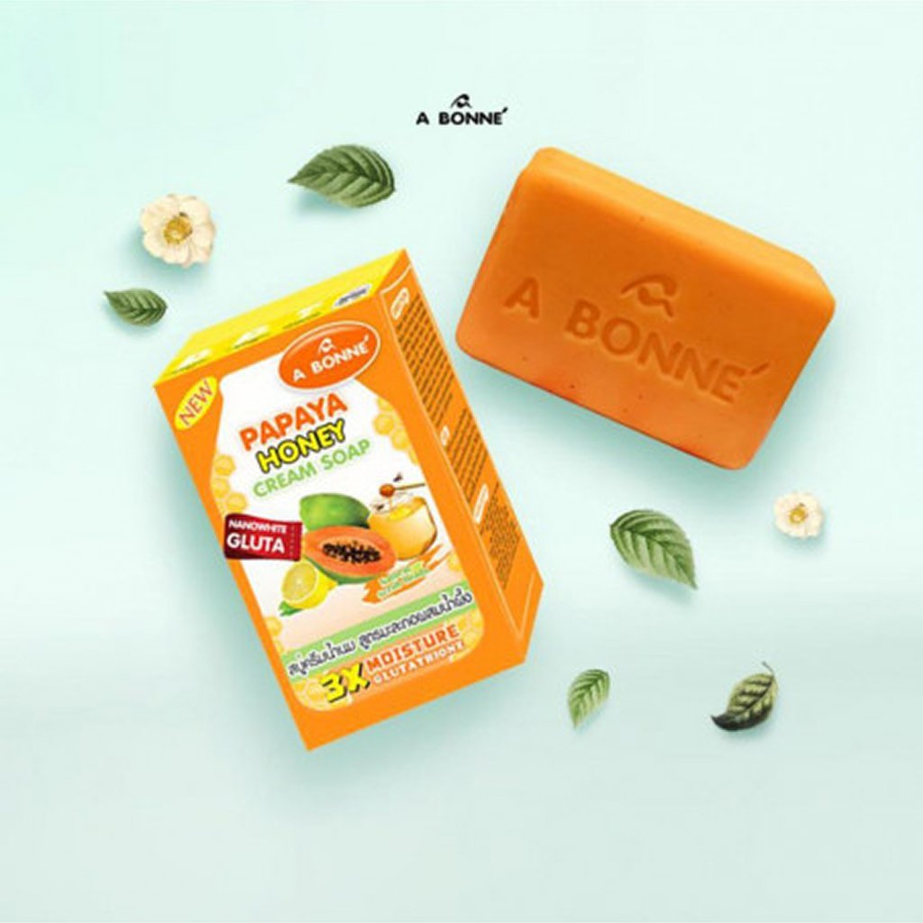 A Bonne Papaya Honey Cream Soap (000223)