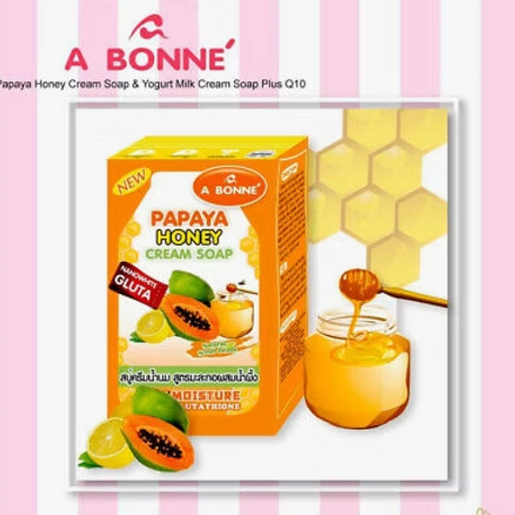 A Bonne Papaya Honey Cream Soap (000223)