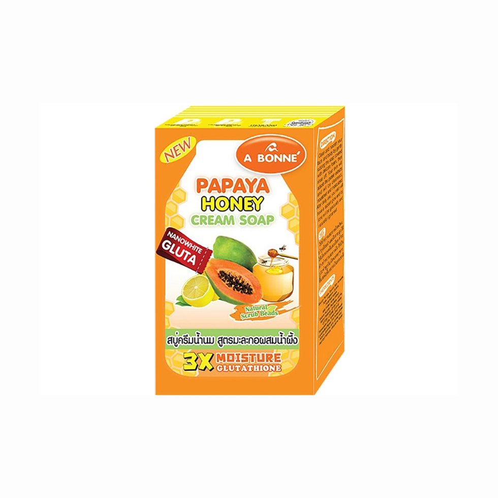 A Bonne Papaya Honey Cream Soap (000223)