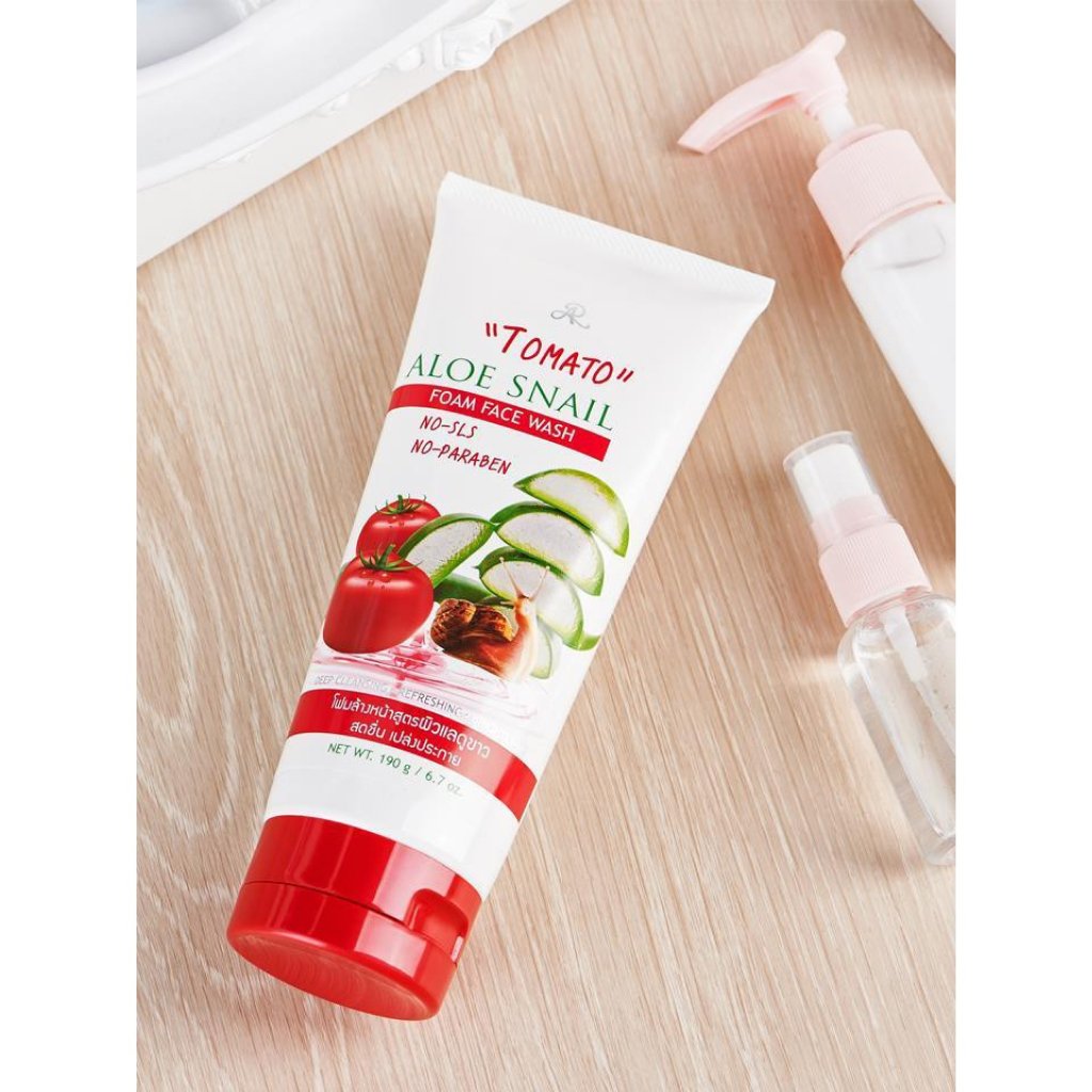 AR Tomato Aloe Snail Foam Face Wash 190g