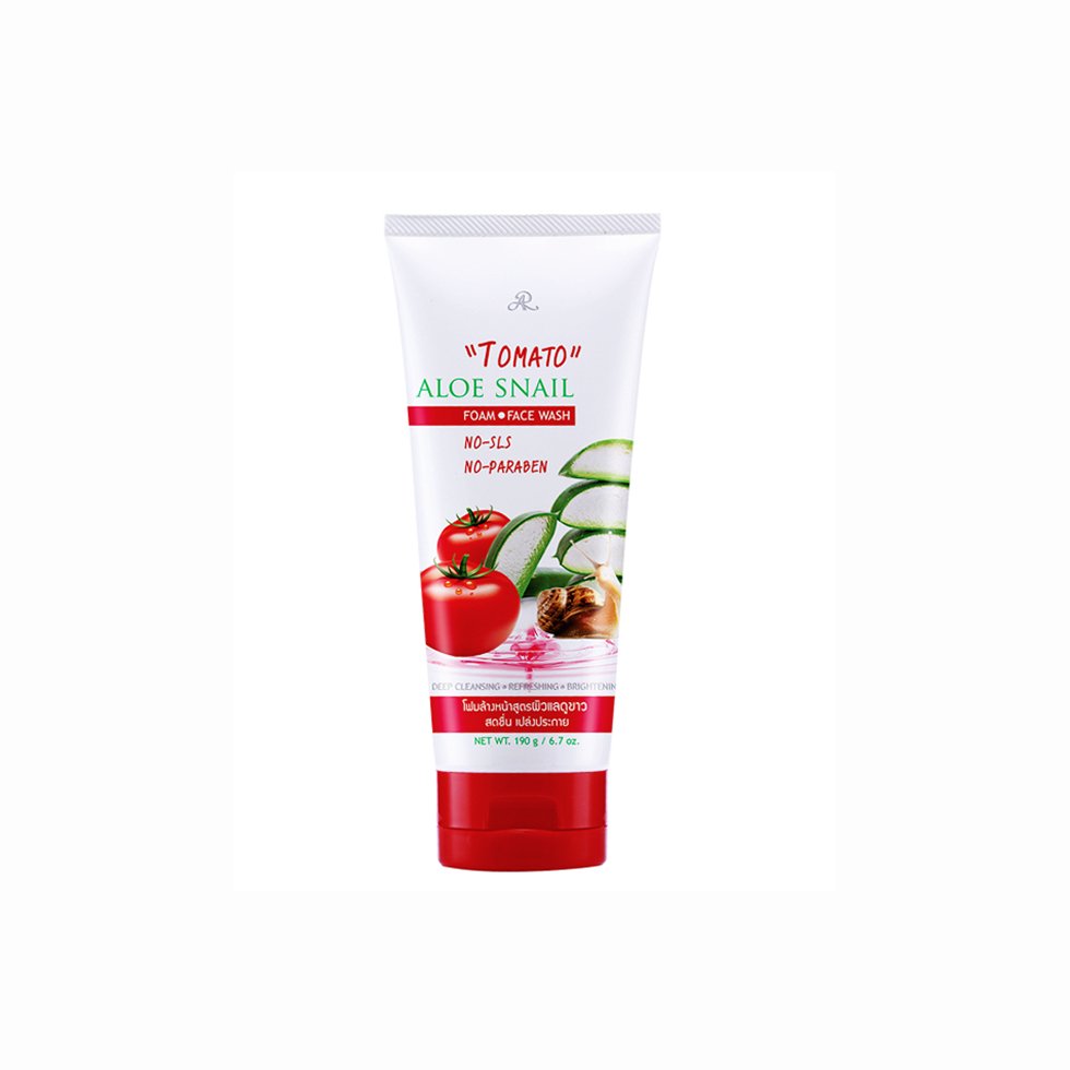 AR Tomato Aloe Snail Foam Face Wash 190g