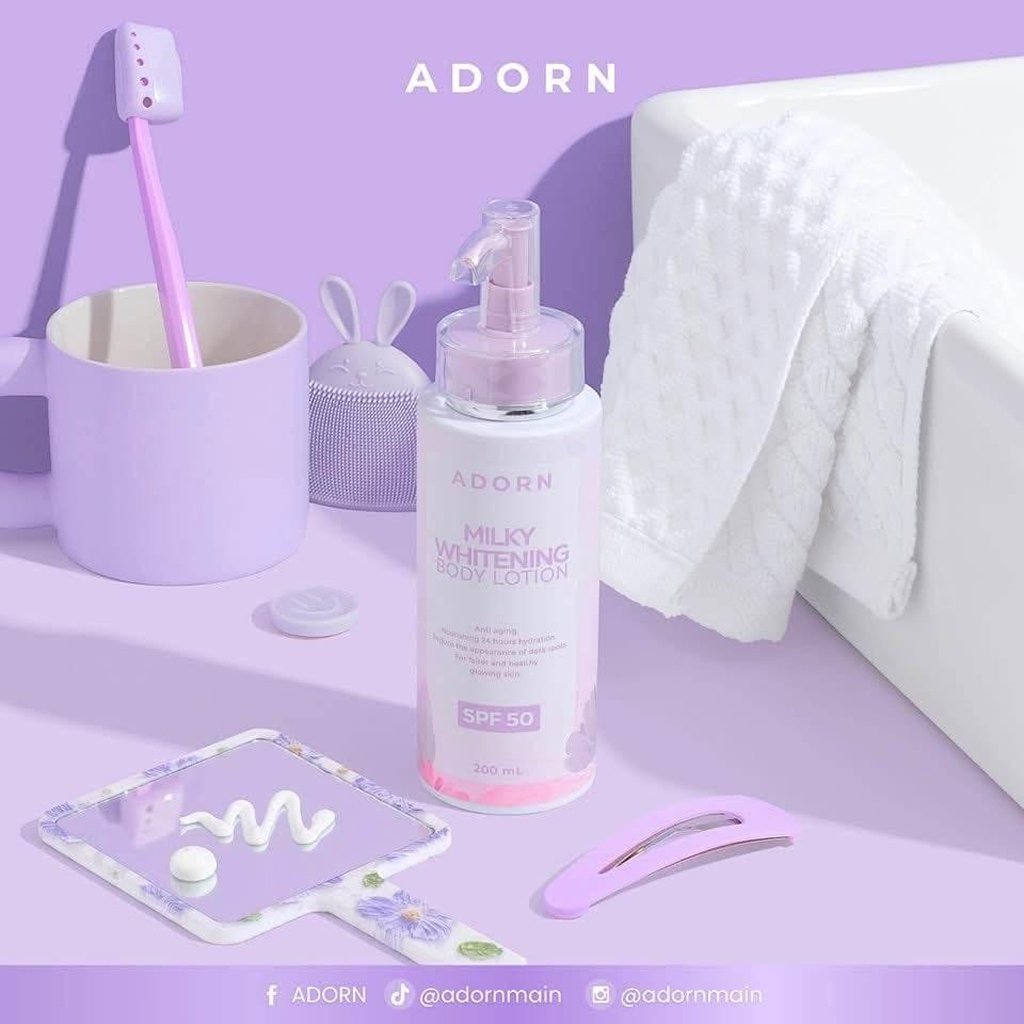Adorn Milky Whitening Body Lotion Spf50 200ml