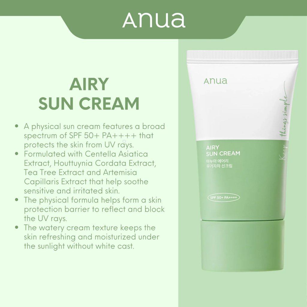 Anua Airy Sun Cream 50ml (731570) - Image 5