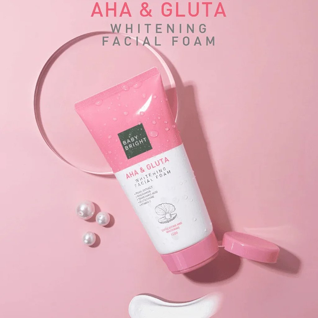BB AHA & Gluta Whitening Facial Foam 120g