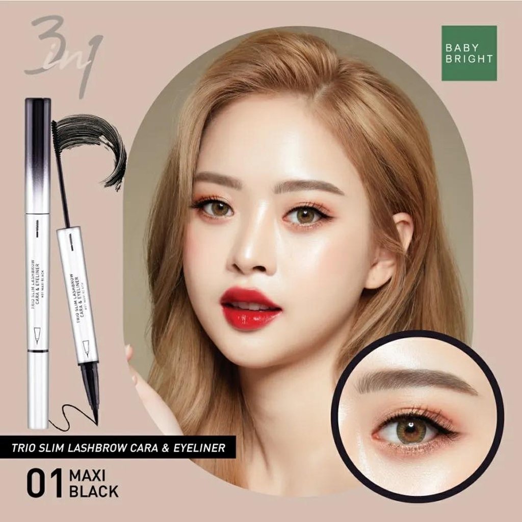 BB Trio Slim Lashbrow Eyeliner 0.5ml+2g#1 - Image 4