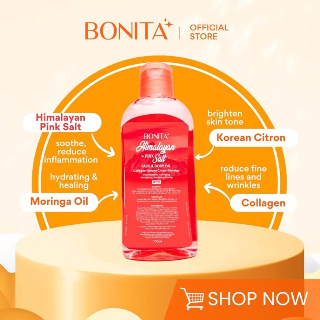 Bonita Himalayan Pink Salt Face & Body Oil 100ml