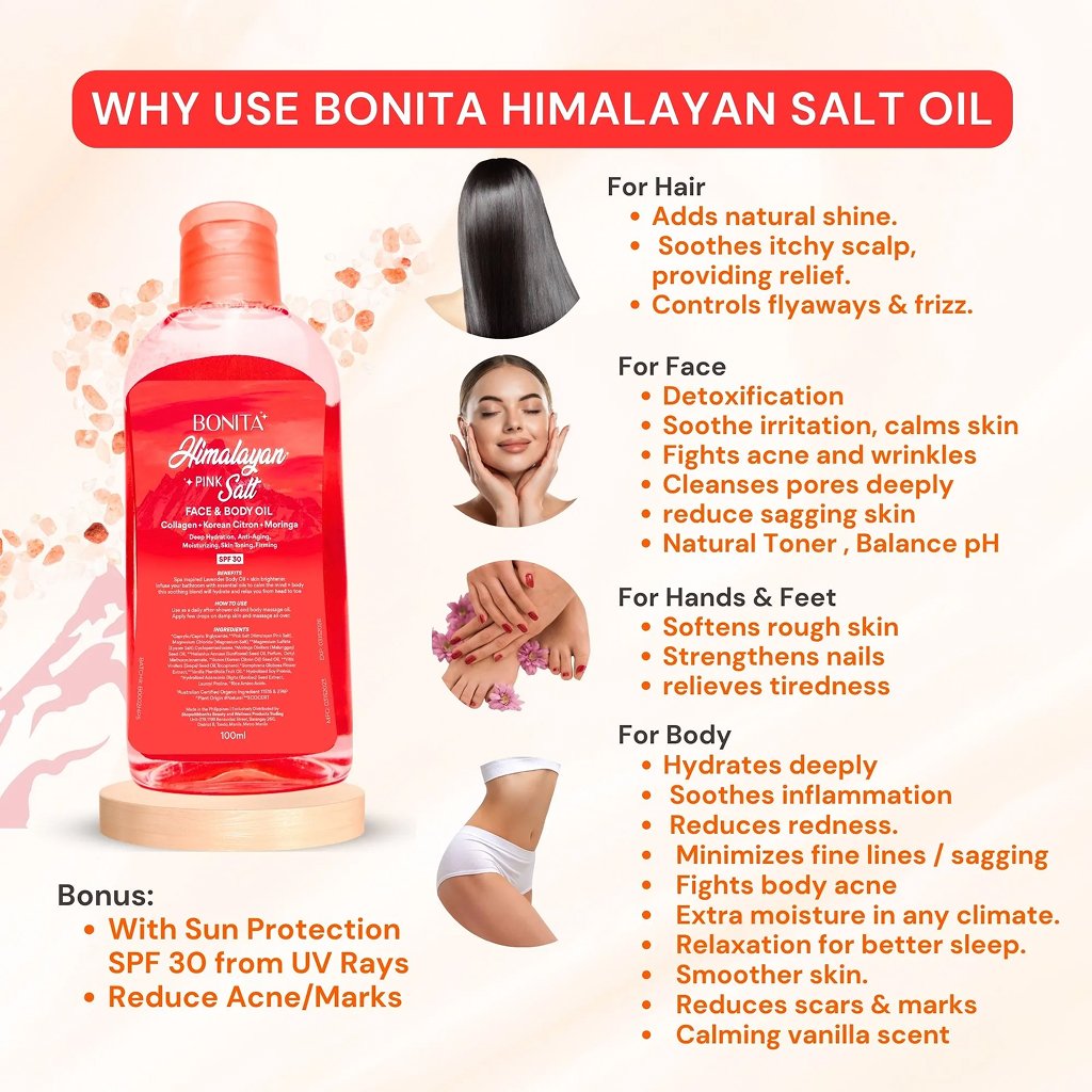 Bonita Himalayan Pink Salt Face & Body Oil 100ml