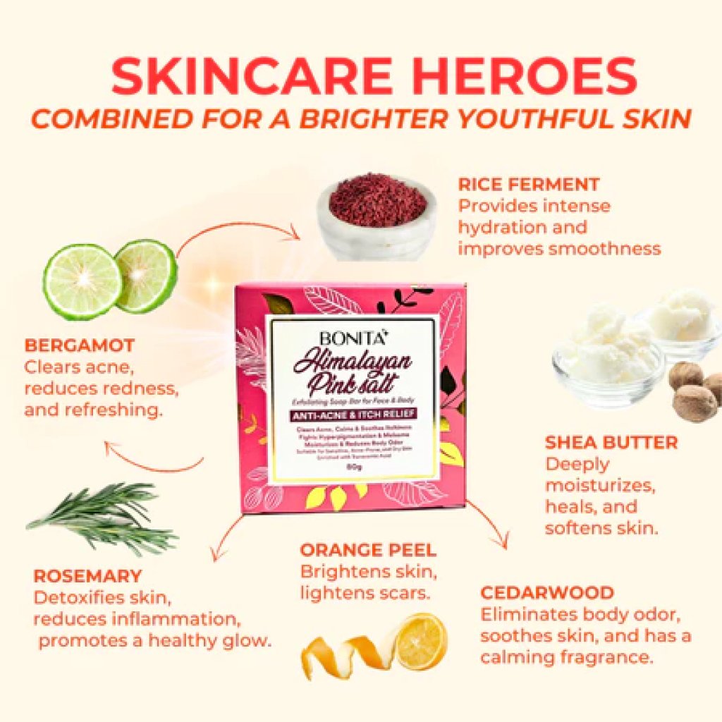 Bonita Himalayan Pink Salt Soap 80g