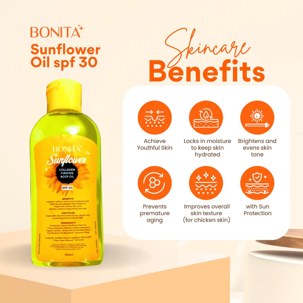 Bonita Sunflower Collagen Body Oil 100ml