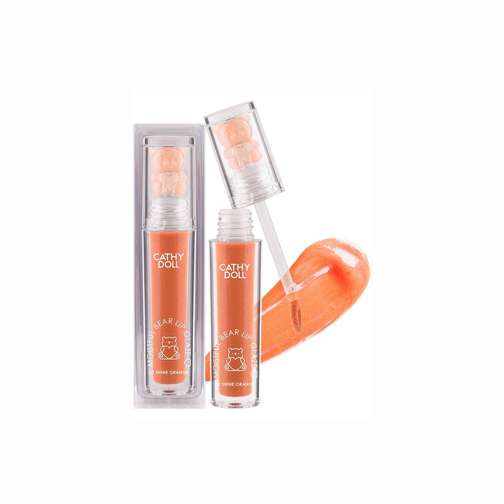Cathy Doll Moistful Bear Lip Glaze 02 Shine Orange