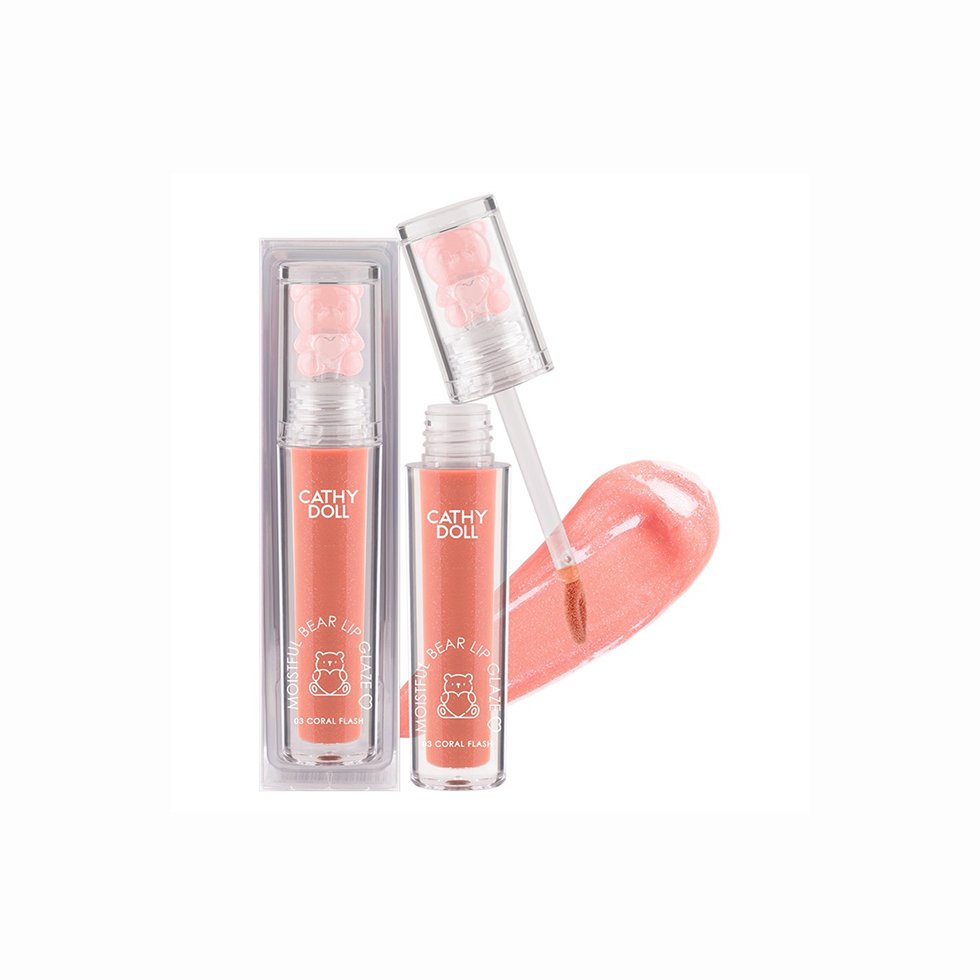 Cathy Doll Moistful Bear Lip Glaze 03 Coral Flash