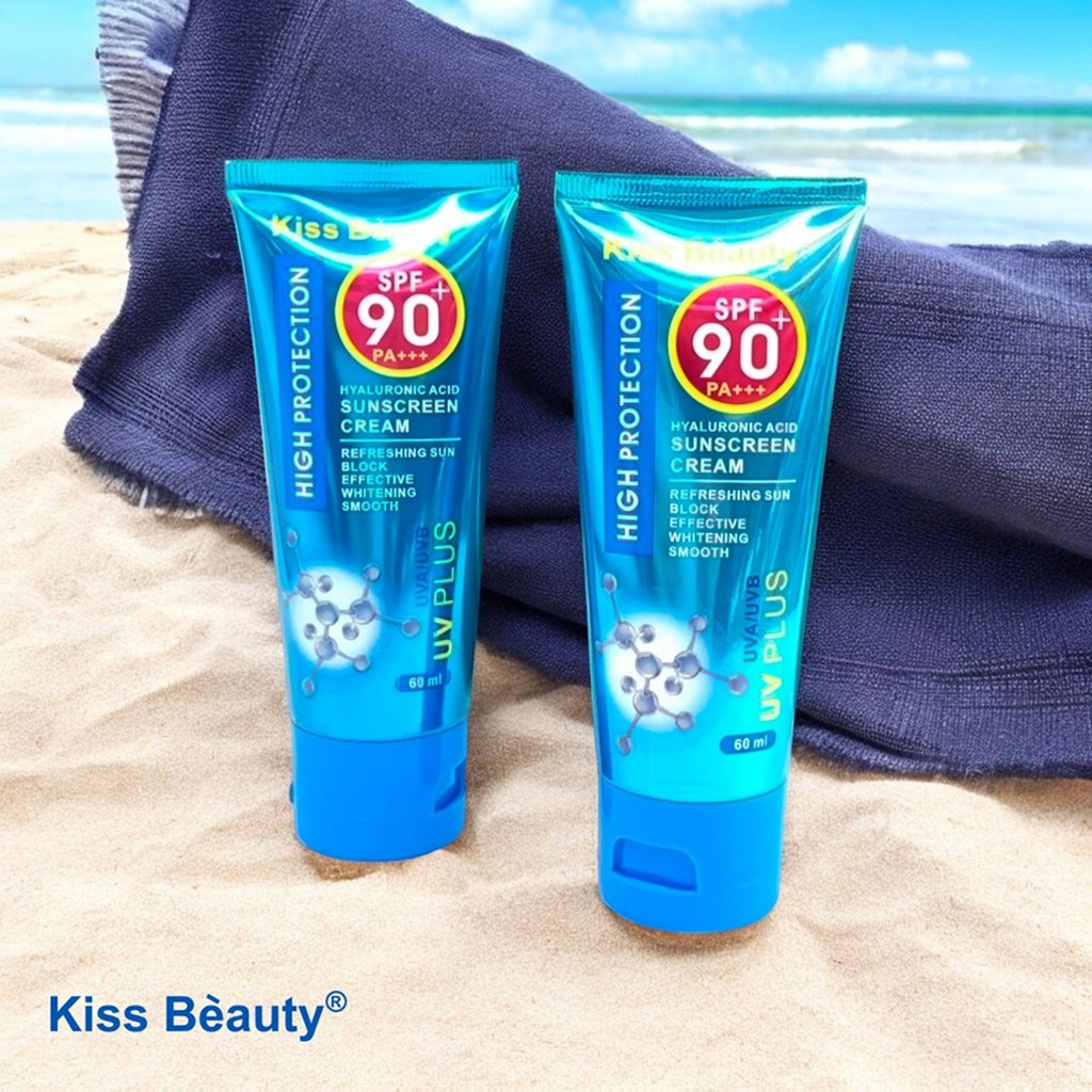 Kiss Beauty Hyaluronic Acid Sunscreen Cream SPF 90+ 60ml