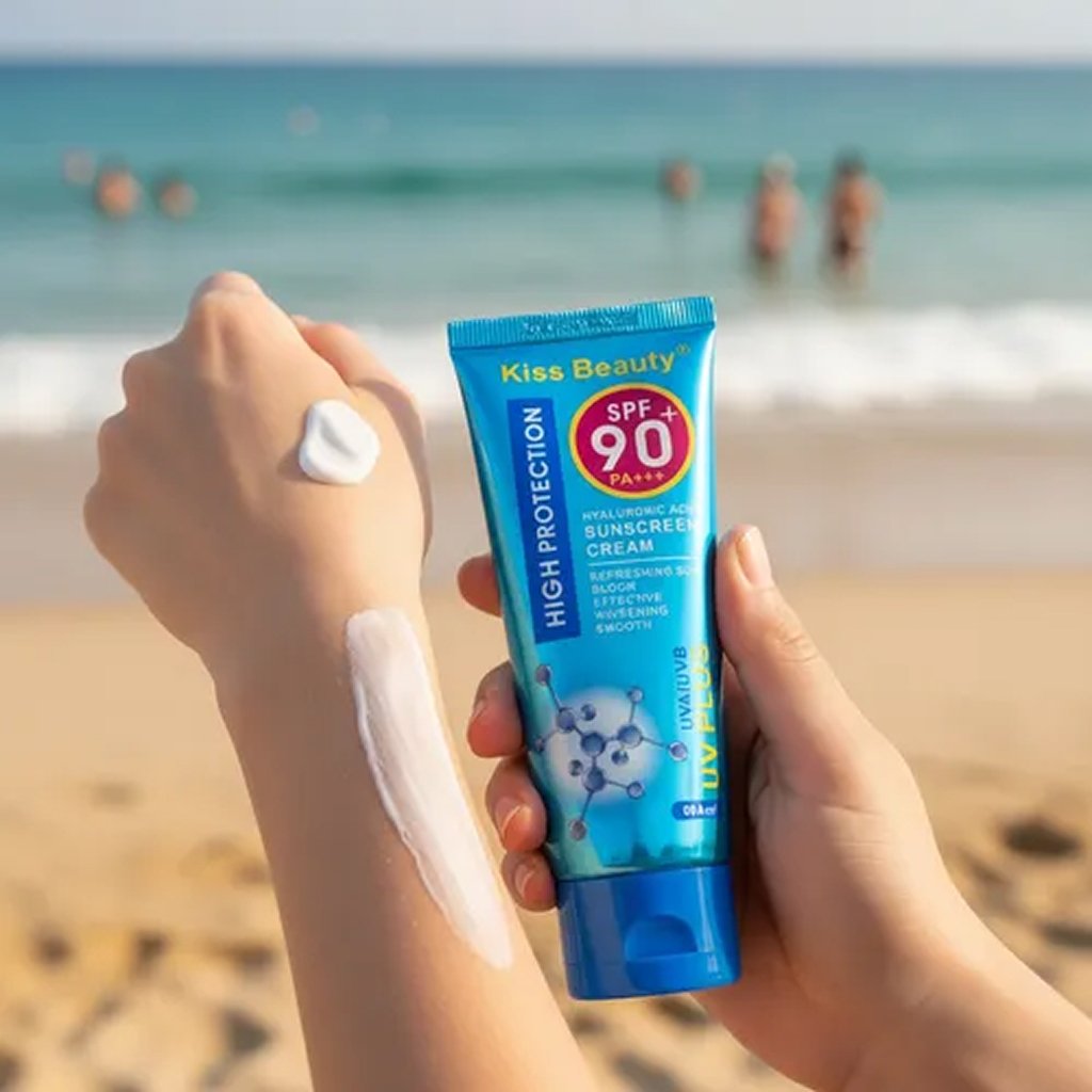 Kiss Beauty Hyaluronic Acid Sunscreen Cream SPF 90+ 60ml