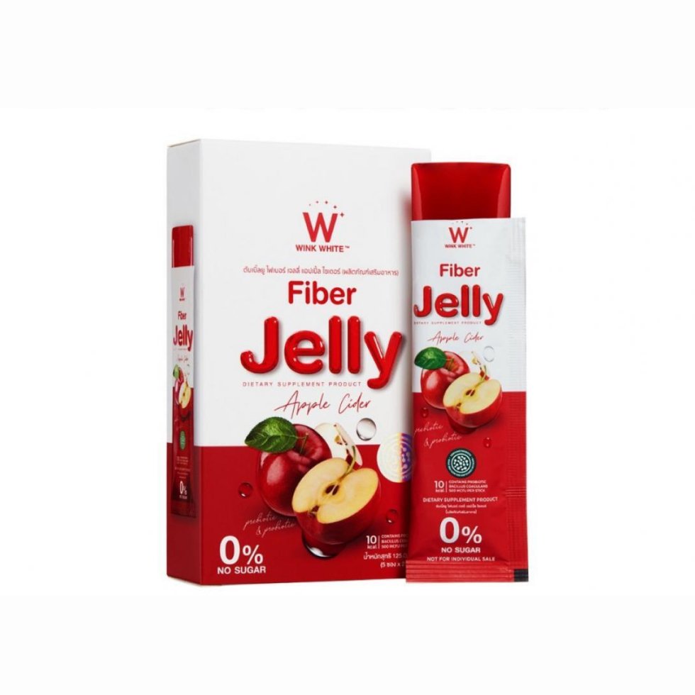 Wink White Fiber Jelly Apple Cider 25g × 5 Sachets
