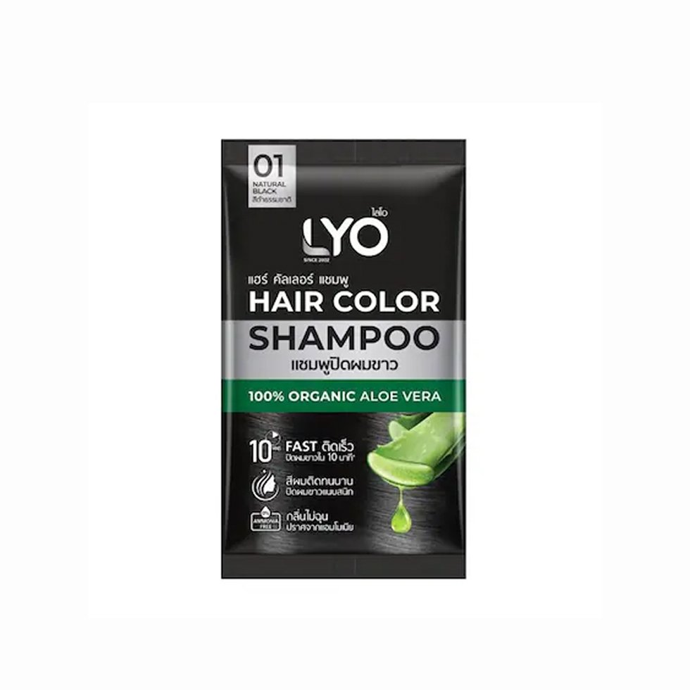 LYO hair color shampoo 30ml #01 Black
